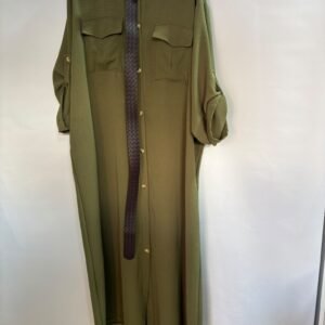 22 Vestido Camisero Verde Militar